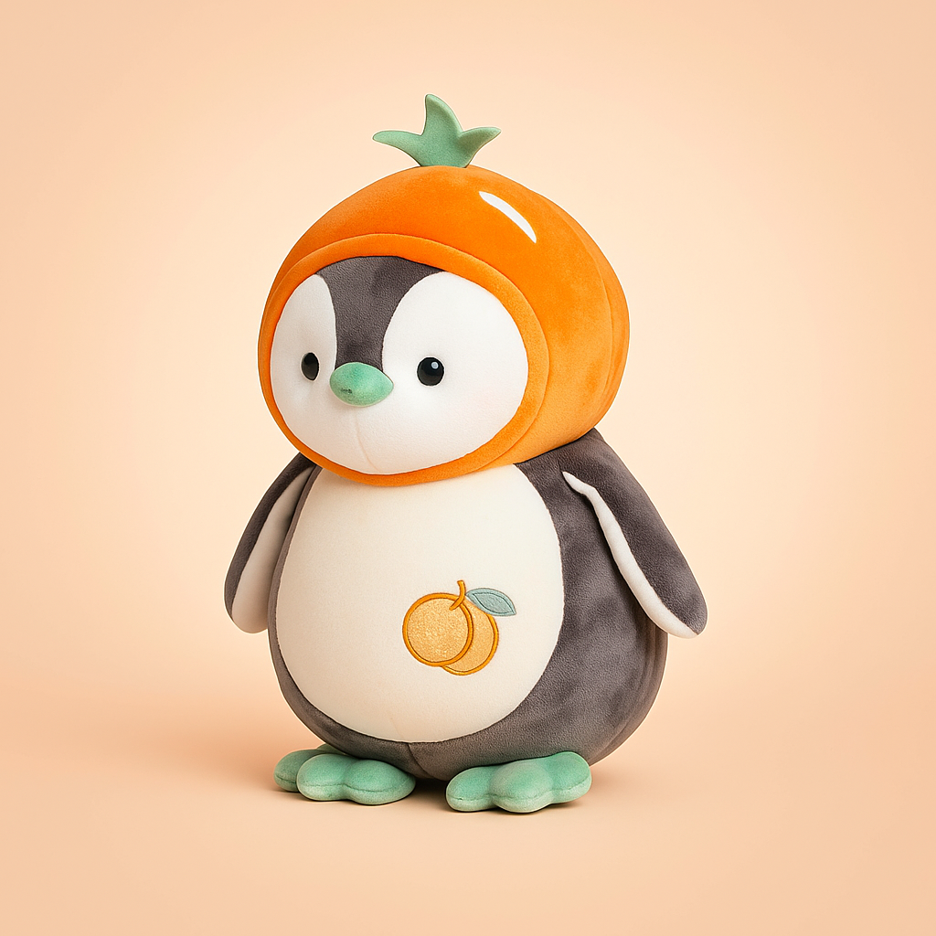 Cute Penguin Plush Toy Orange - Small