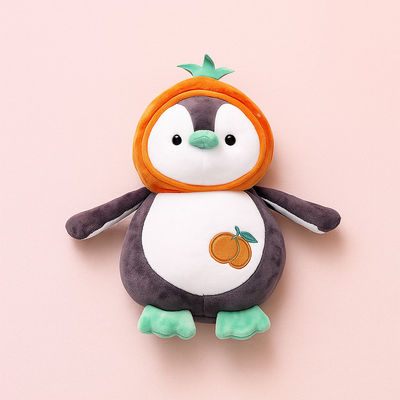 Cute Penguin Plush Toy Orange - Small