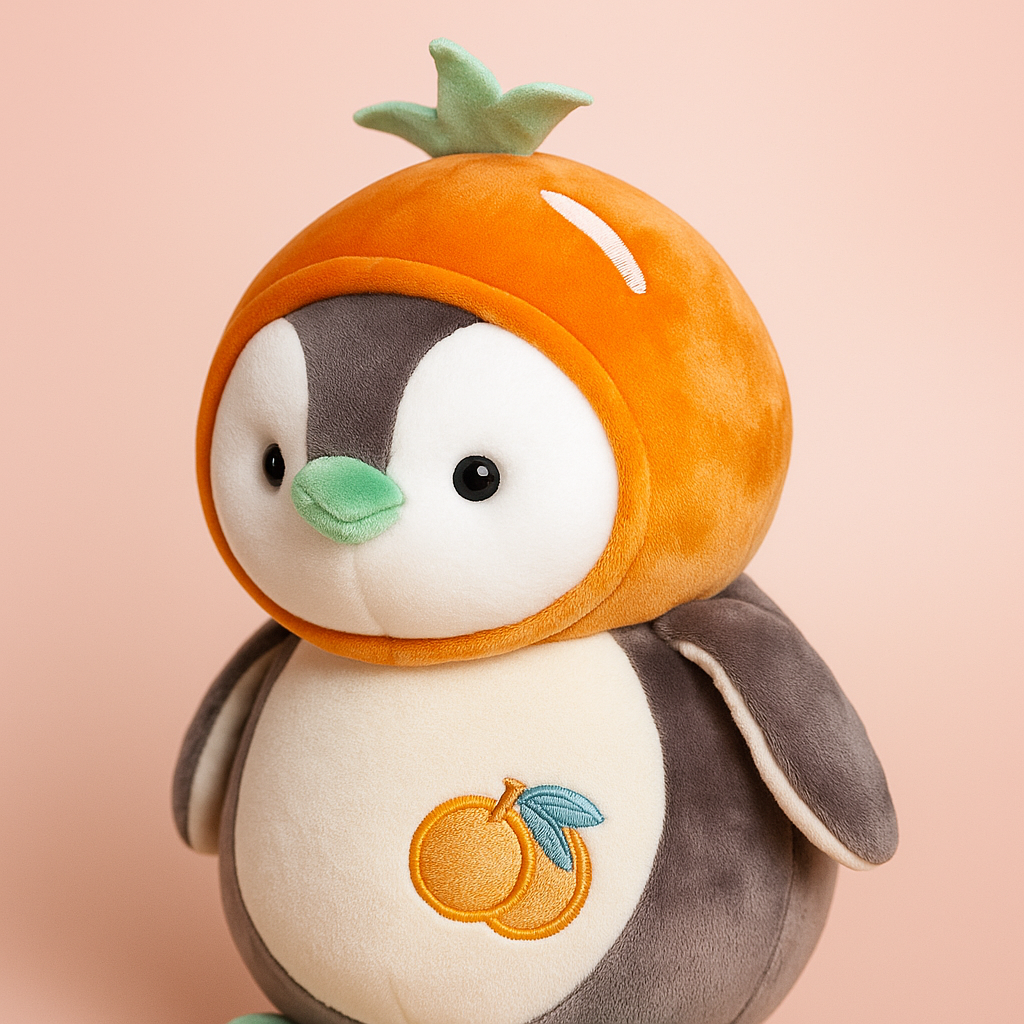 Cute Penguin Plush Toy Orange - Small
