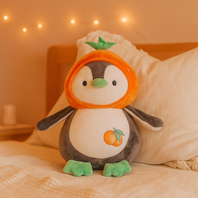 Cute Penguin Plush Toy Orange - Small