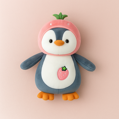 Cute Penguin Plush Toy Pink - Small
