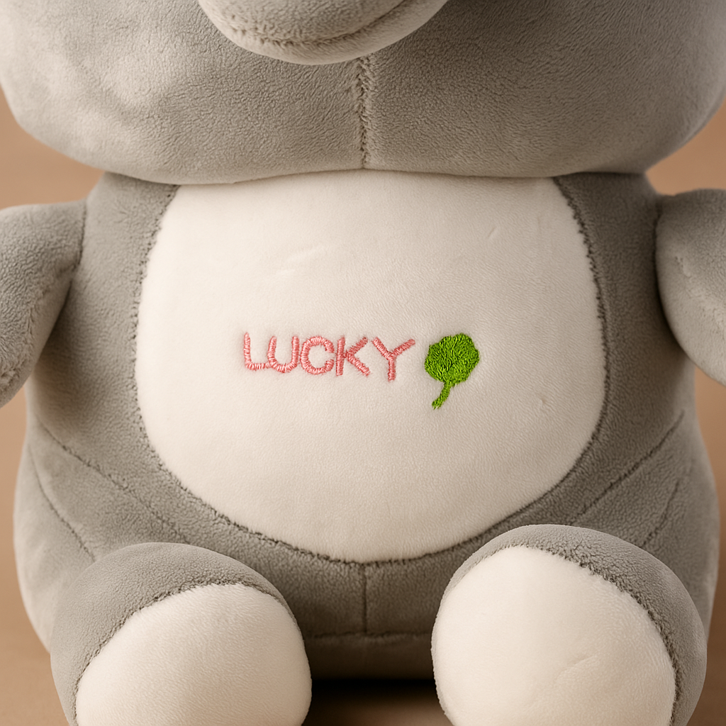 Lucky Elephant Plush Toy Grey - Small