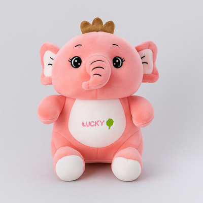 Lucky Elephant Plush Toy Pink -  Small