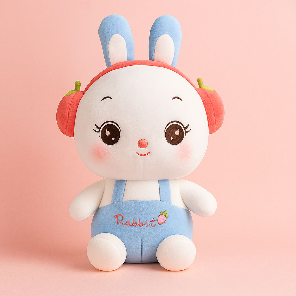Headphone Rabbit Plush Toy Blue - Large