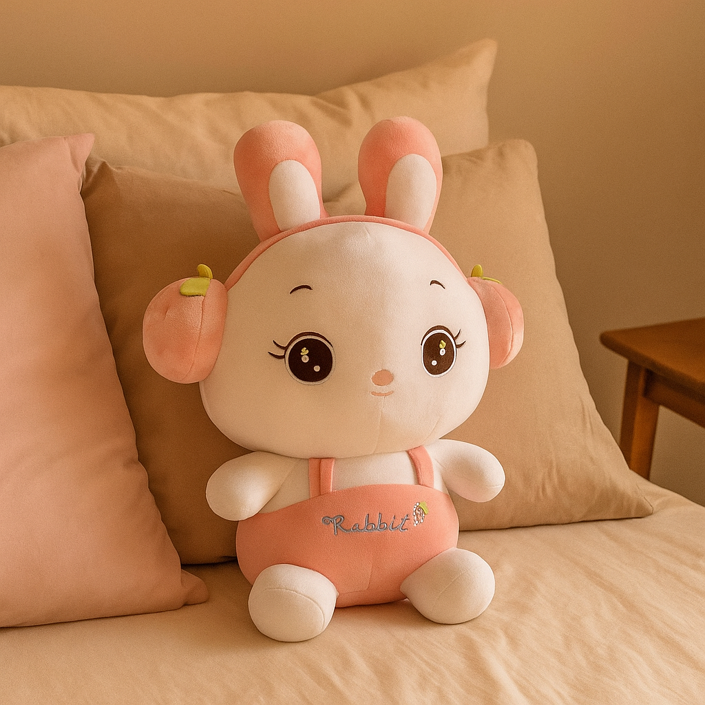 Headphone Rabbit Plush Toy Pink - Large