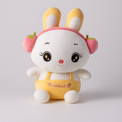 Headphone Rabbit Plush Toy Yellow - Large