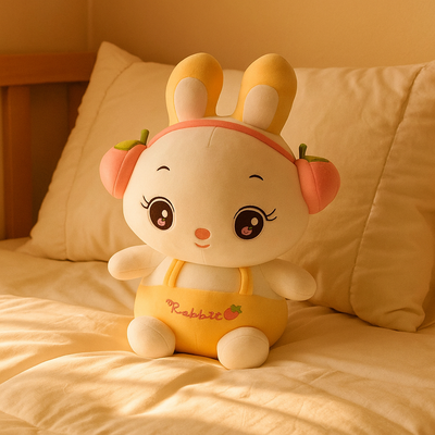Headphone Rabbit Plush Toy Yellow - Large