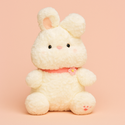 Bunny with Pink Tie Plush Toy - Large
