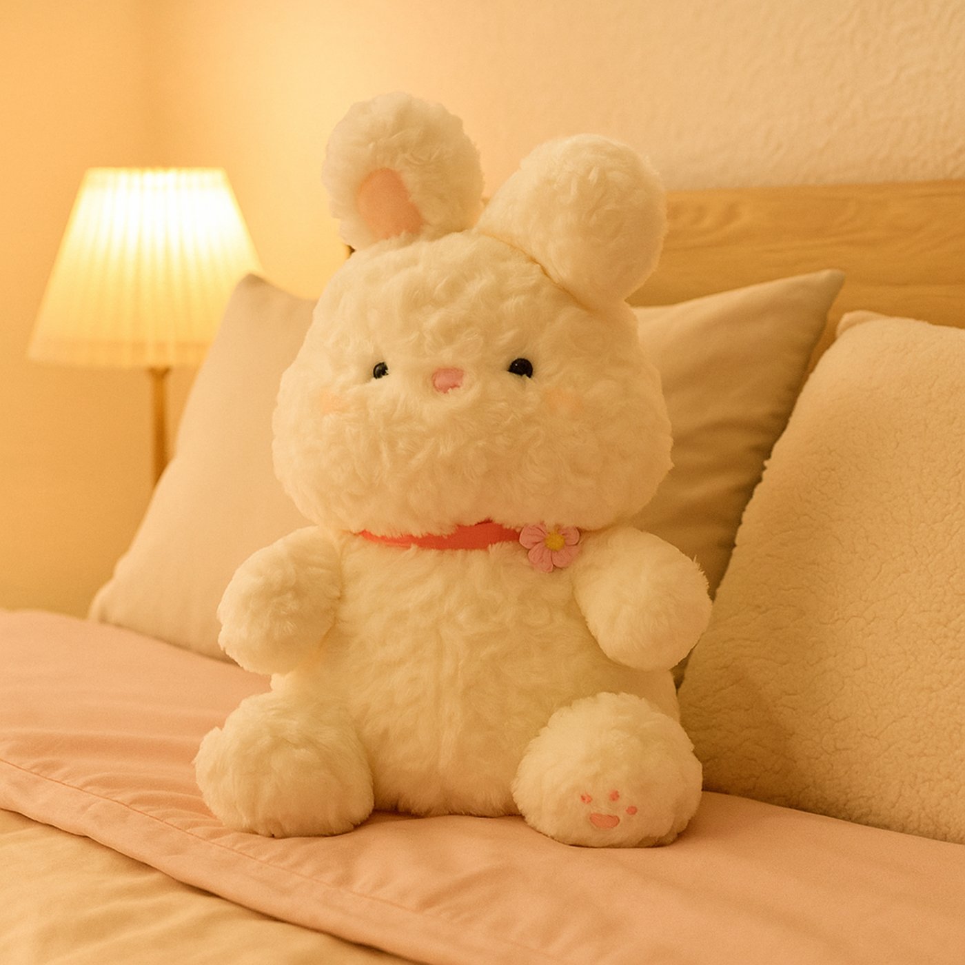 Bunny with Pink Tie Plush Toy - Large