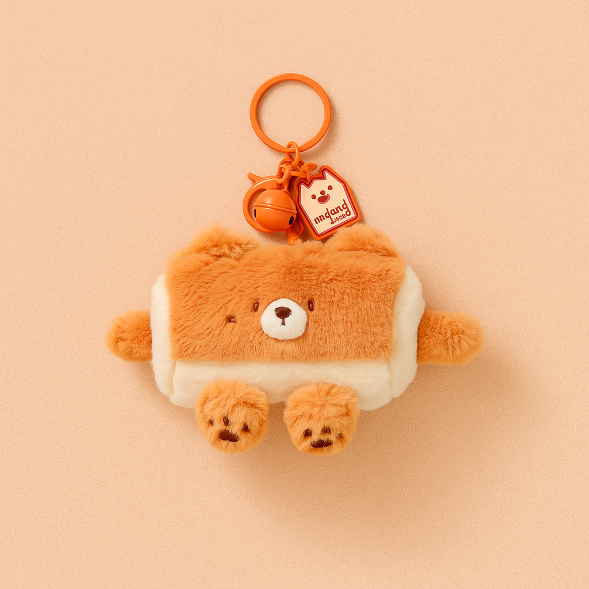 Bread Slice Square Plushie Keyring