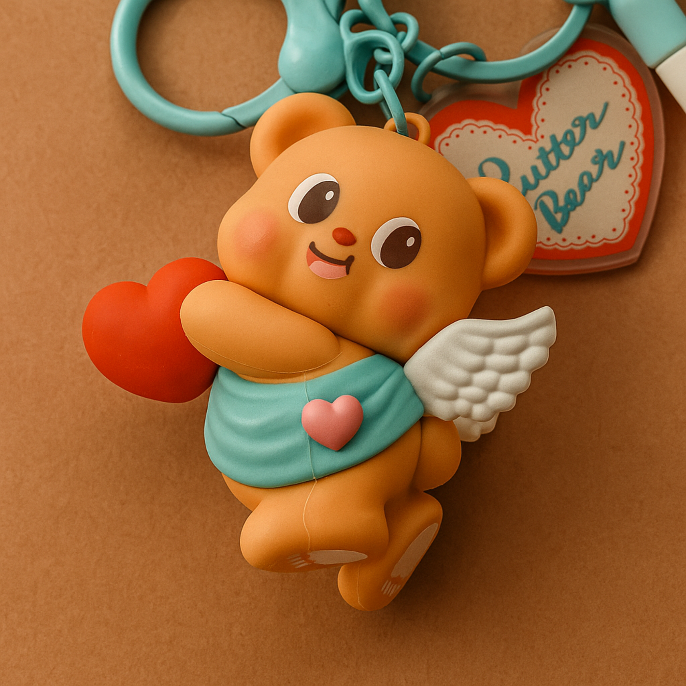 Heart and Wings Silicone Keyrings
