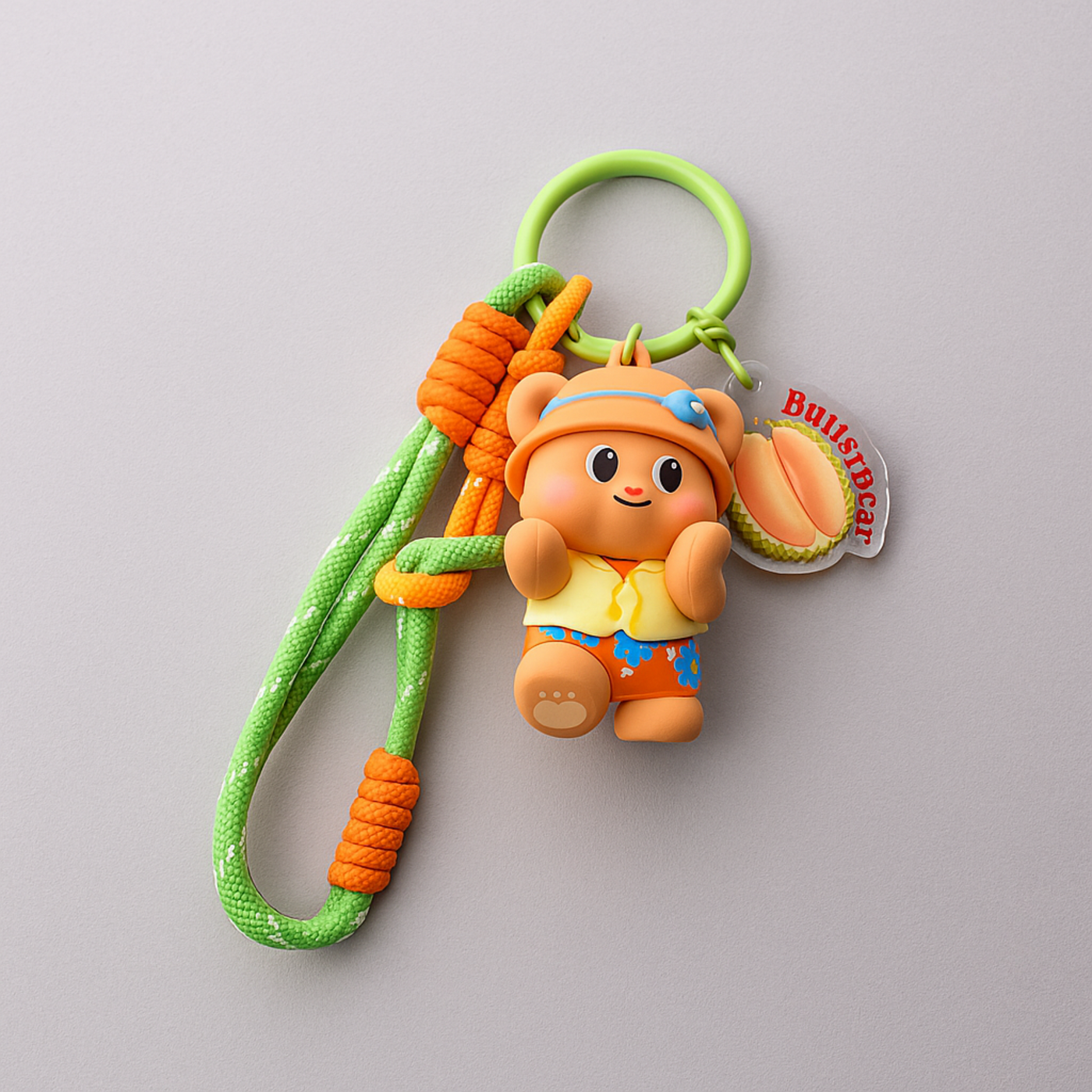 Yellow Hat Silicone Keyring