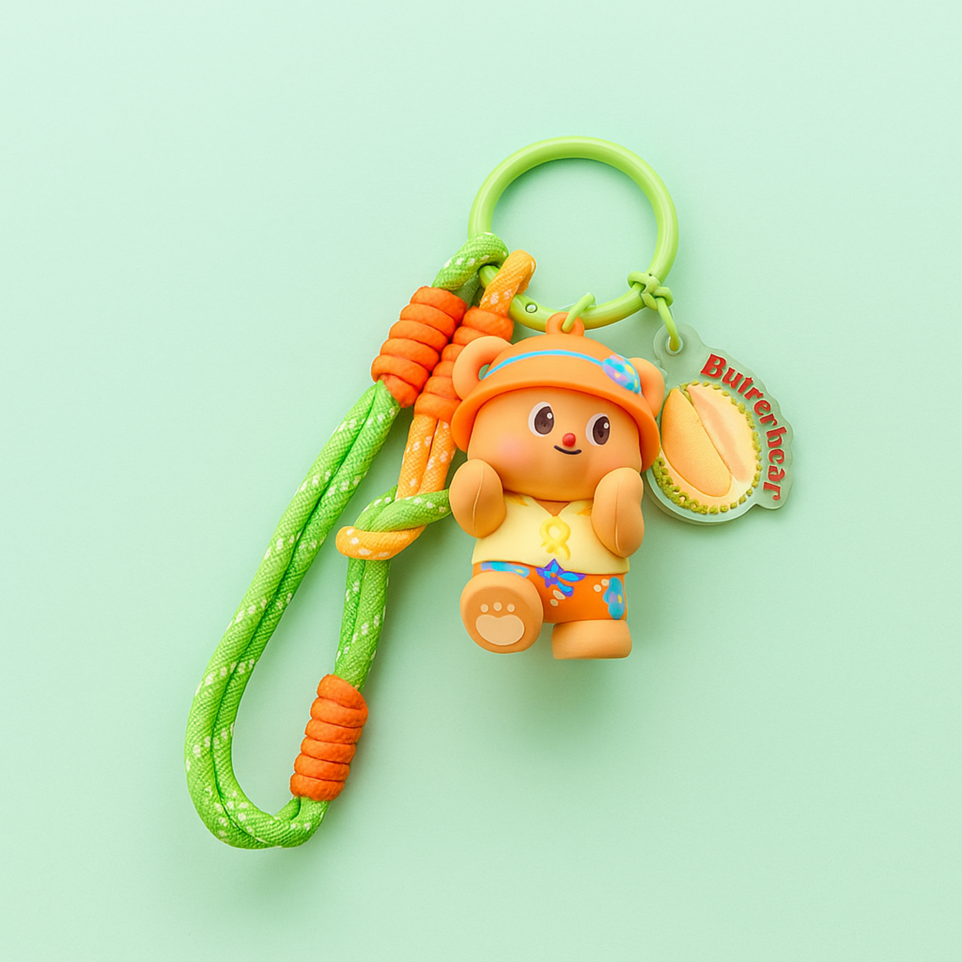 Yellow Hat Silicone Keyring