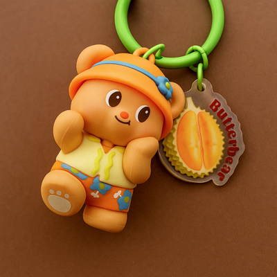 Yellow Hat Silicone Keyring