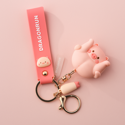 Piggy Silicone Keyring
