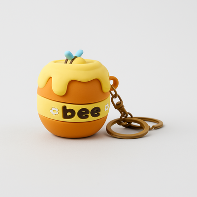 Honey Bee Silicone Keyring