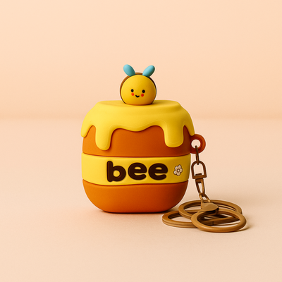 Honey Bee Silicone Keyring