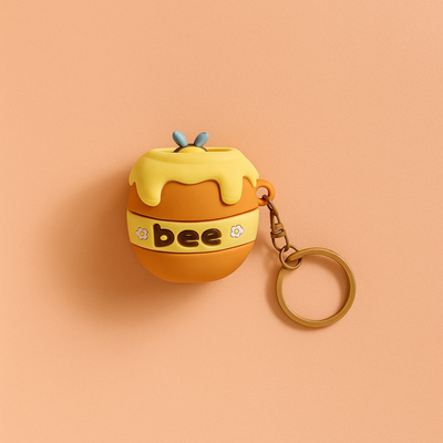 Honey Bee Silicone Keyring