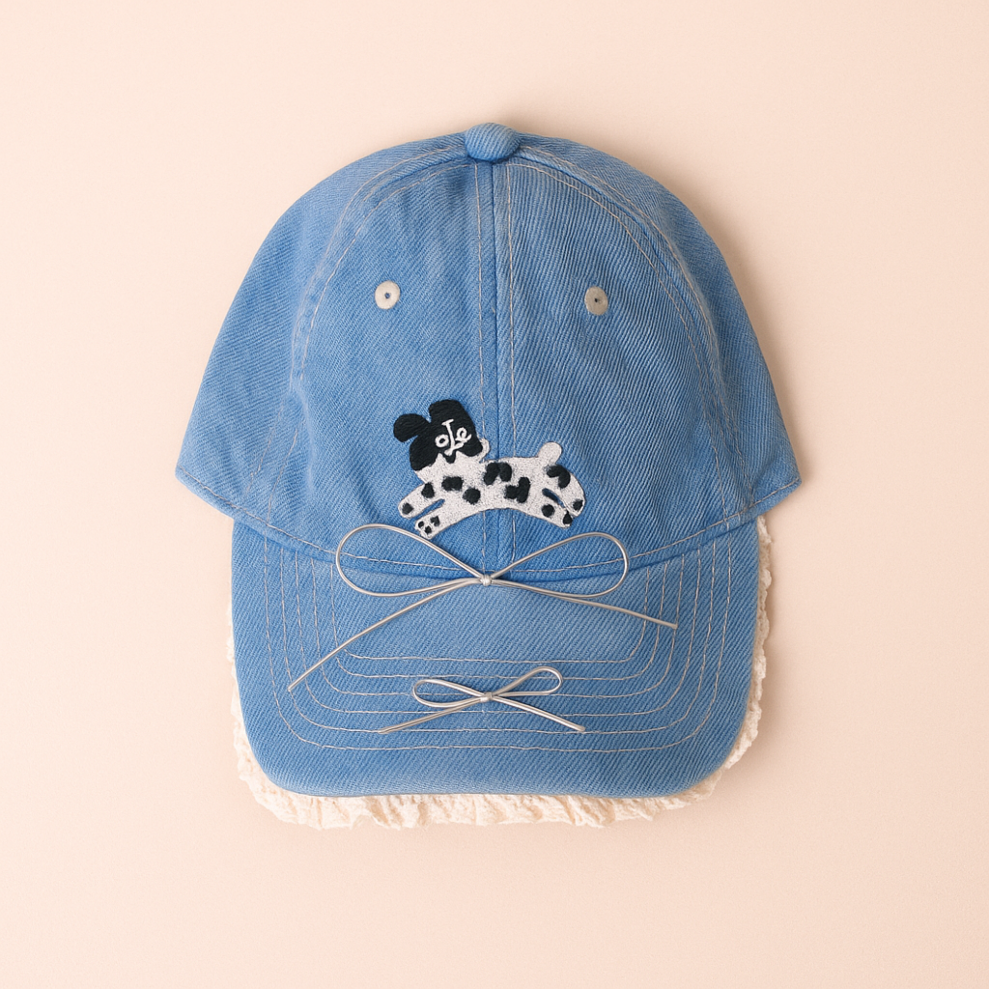 Cute Dog Denim Baseball Cap