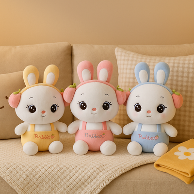 Headphone Rabbit Plush Toy Pink - Large