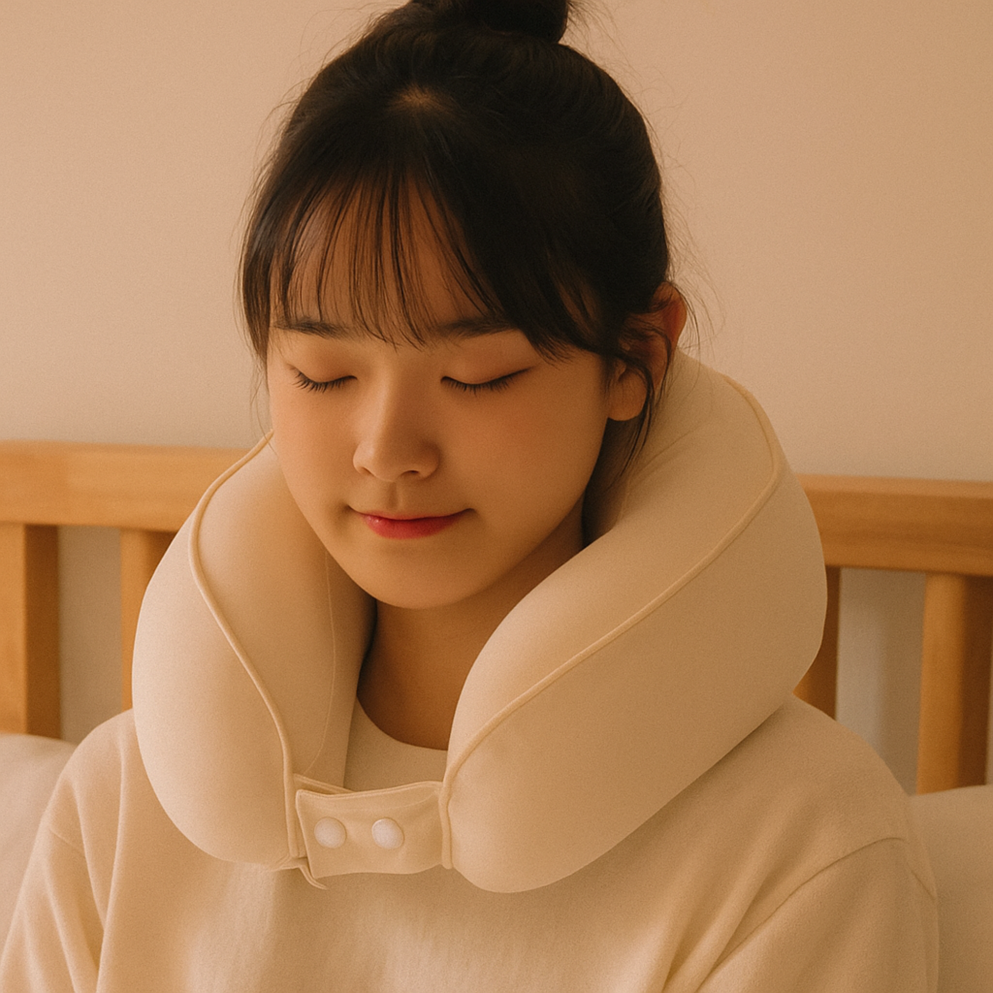 Yellow Memory Foam Neck Pillow
