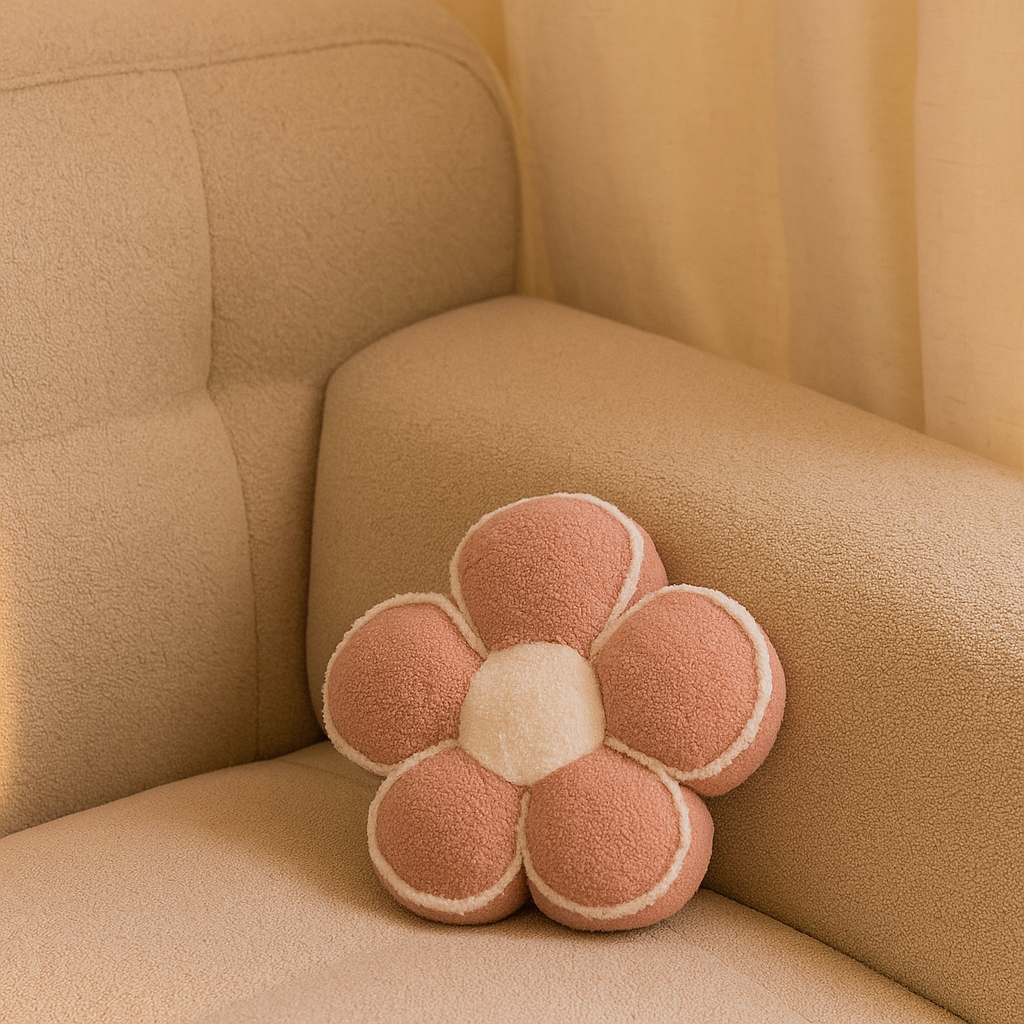 Soft Flower Pillow Pink