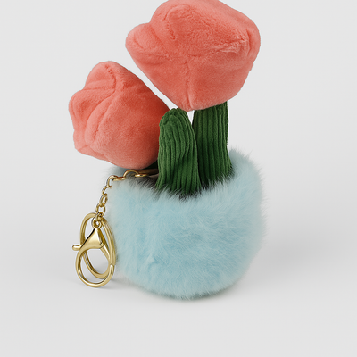 Tulips Pot Plushie Keyring