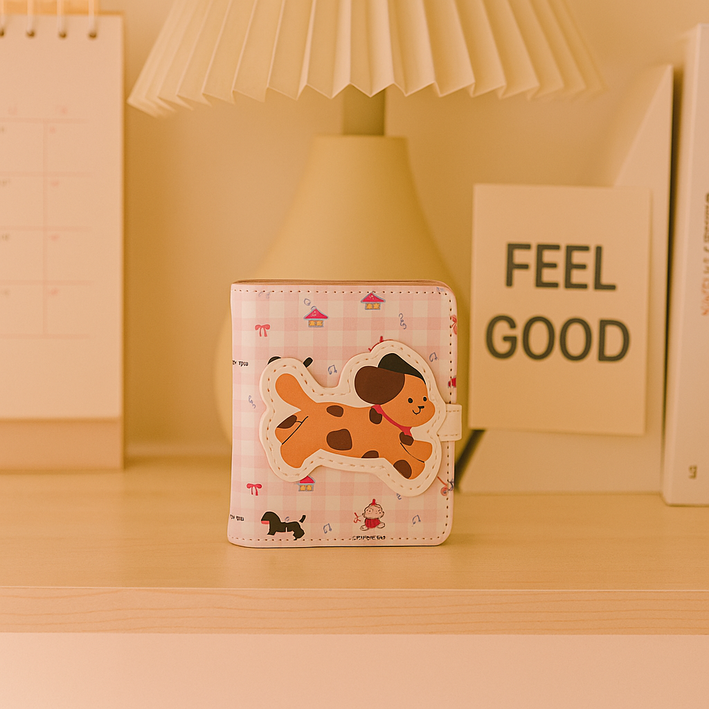 Playful Puppy Pink Wallet
