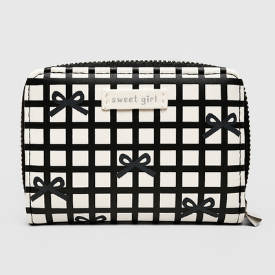 Black Bow Gingham Card Holder