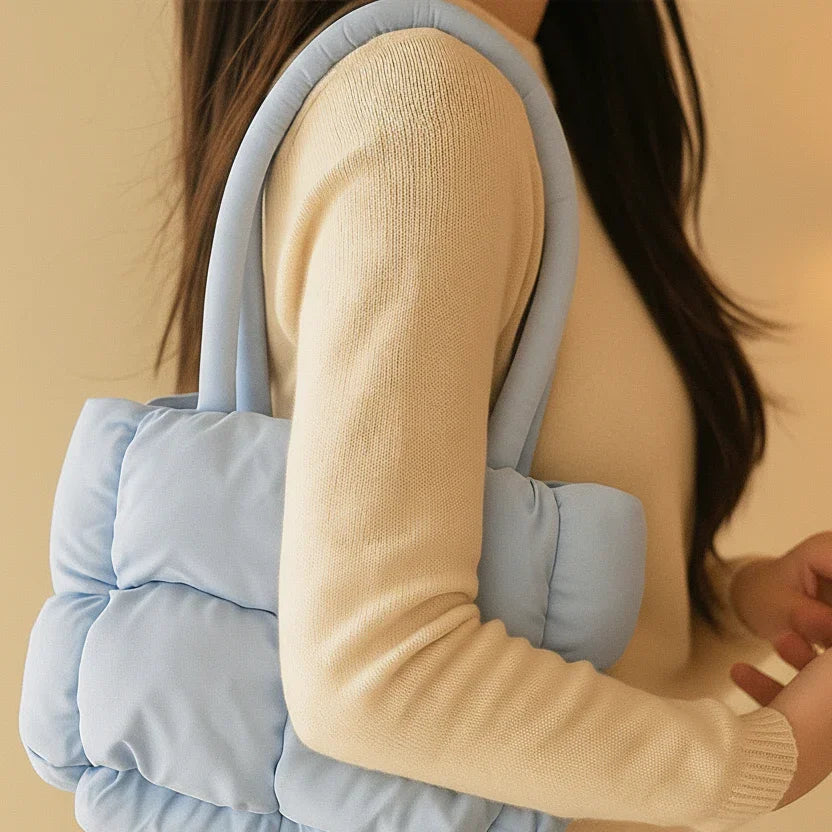 Puffed Tote bag Blue