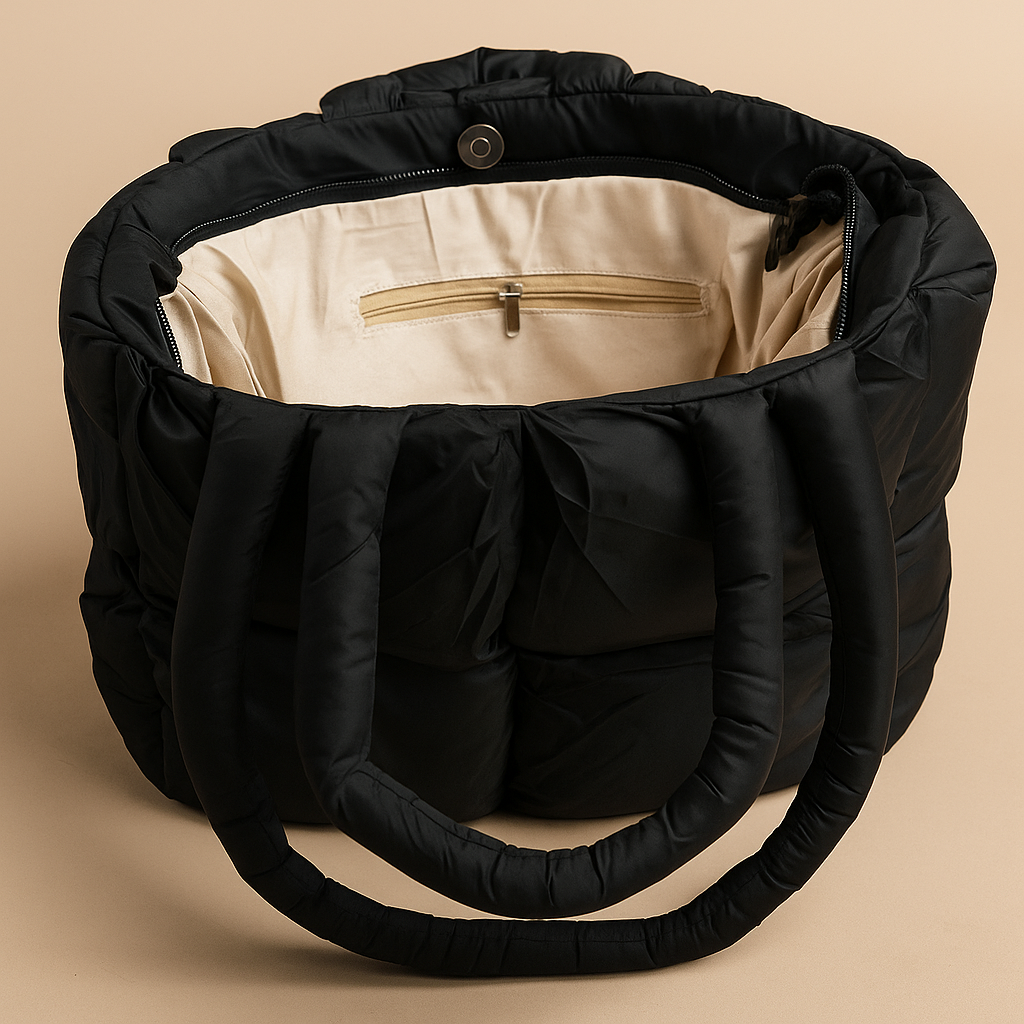 Puffed Tote bag - Black