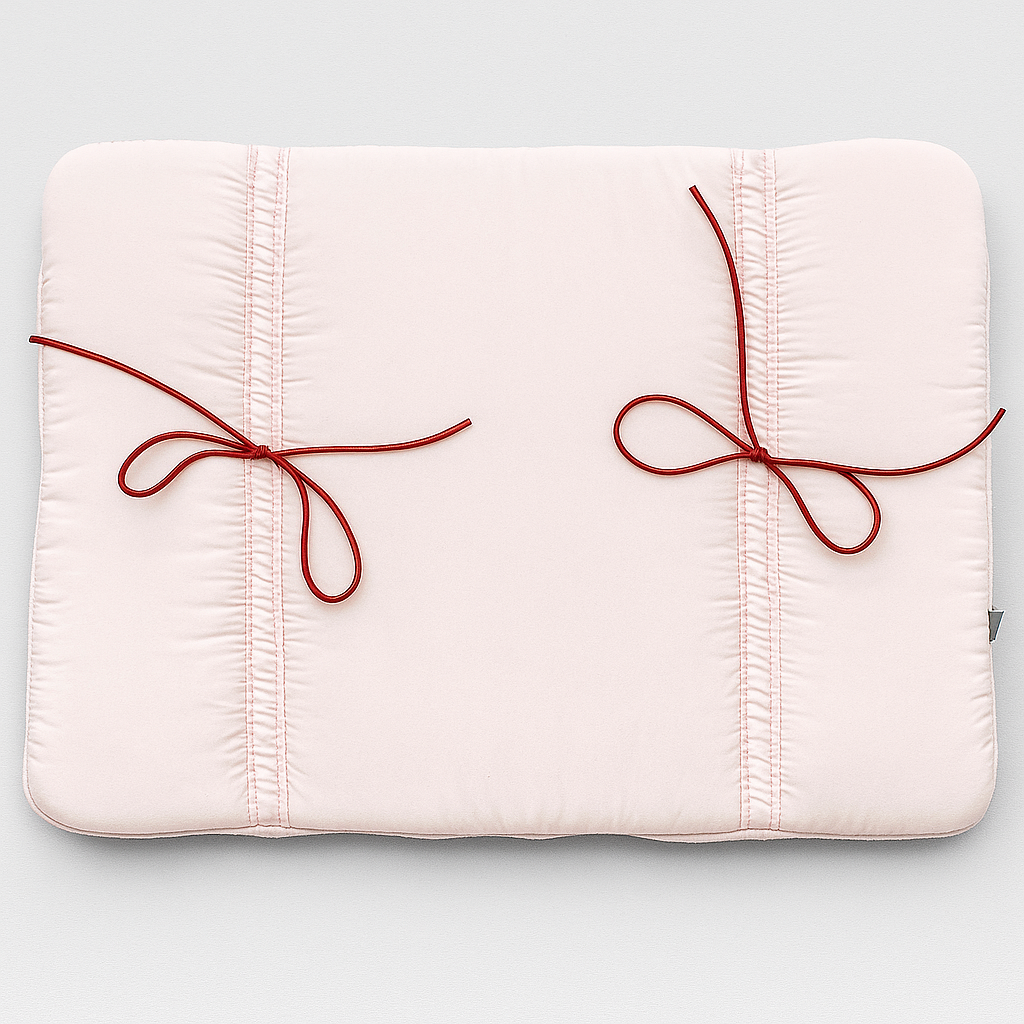 Pink Puffed Bow Laptop Sleeve