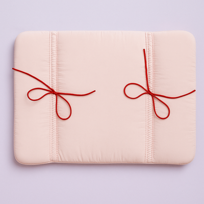 Pink Puffed Bow Laptop Sleeve