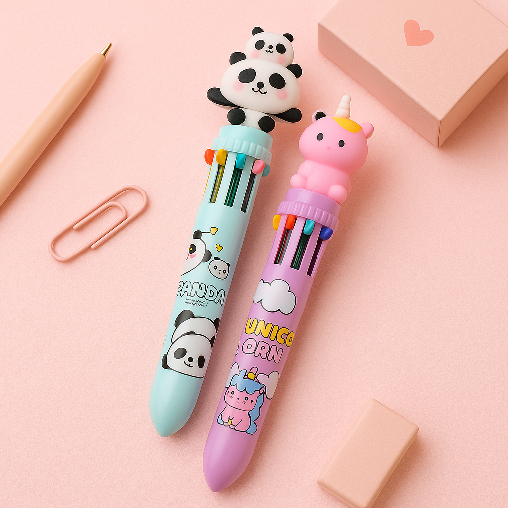 10 Color Ball Pen - Panda
