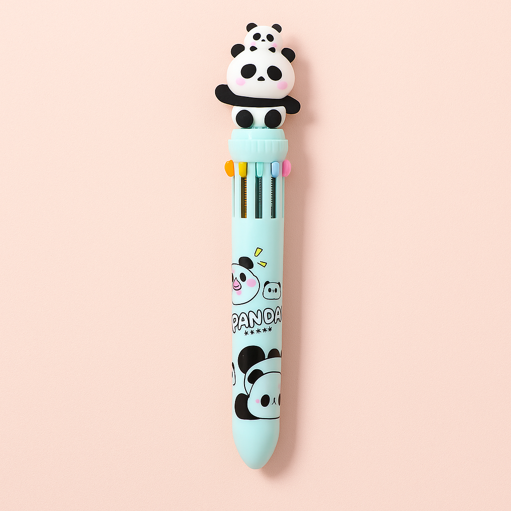 10 Color Ball Pen - Panda