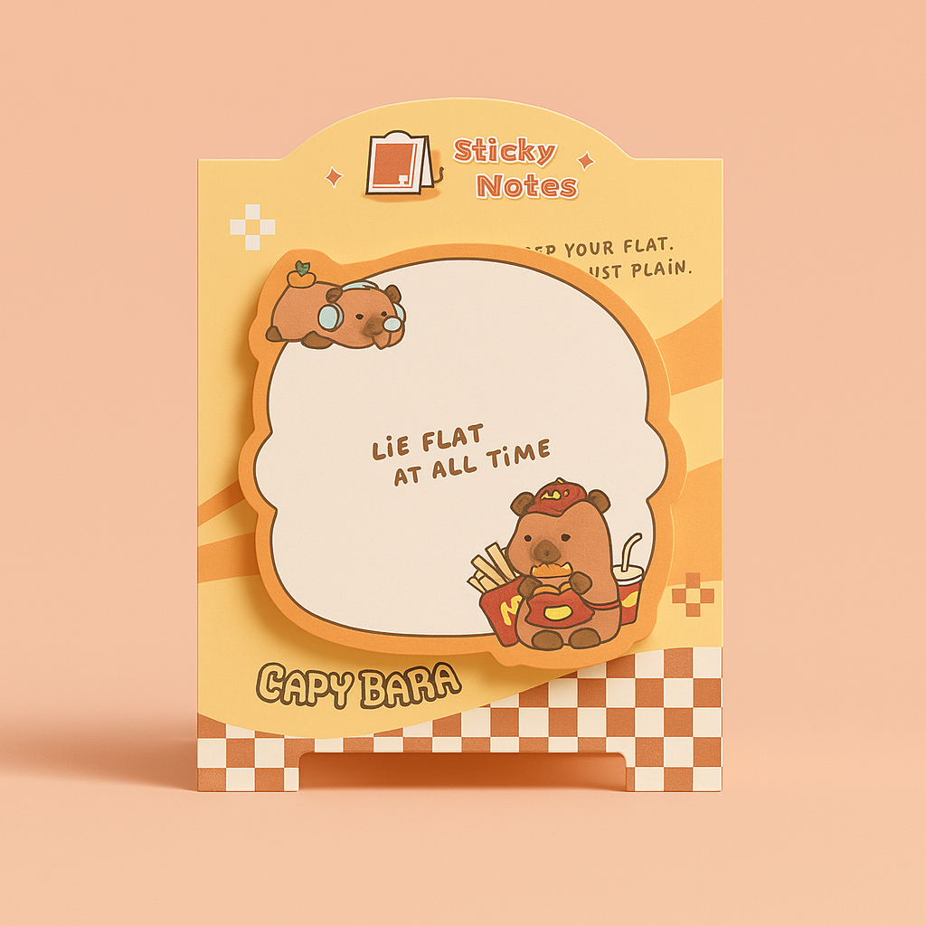Capybara Sticky Notes - Burger