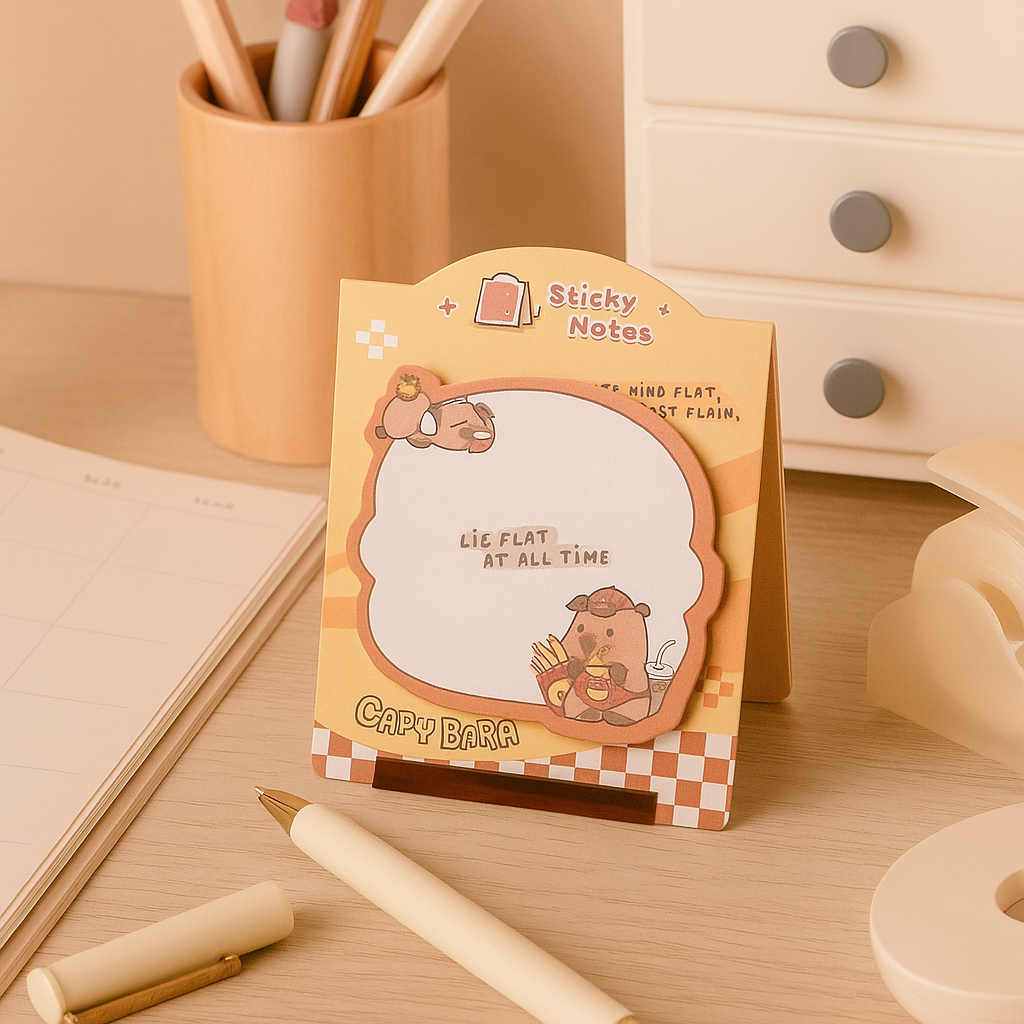 Capybara Sticky Notes - Burger