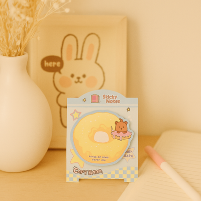 Capybara Sticky Notes - Donut