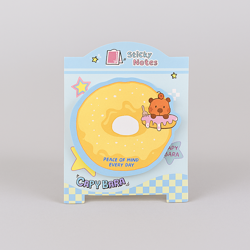 Capybara Sticky Notes - Donut