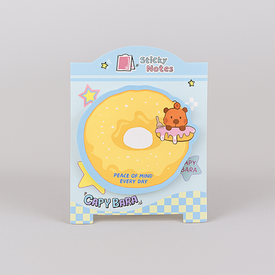 Capybara Sticky Notes - Donut