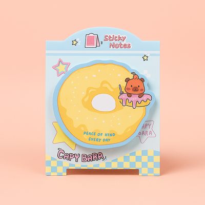 Capybara Sticky Notes - Donut