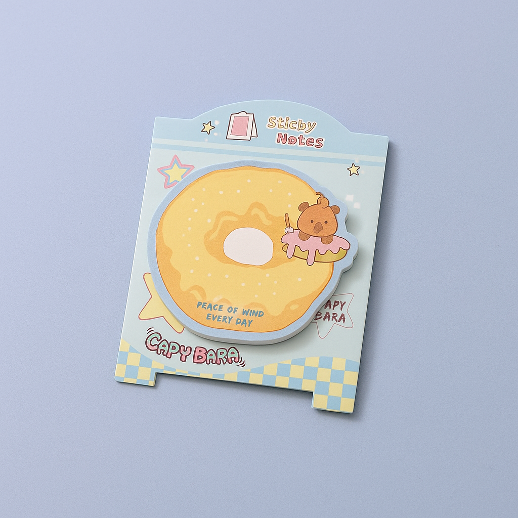 Capybara Sticky Notes - Donut
