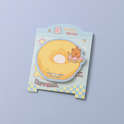 Capybara Sticky Notes - Donut