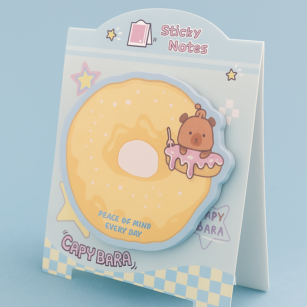 Capybara Sticky Notes - Donut