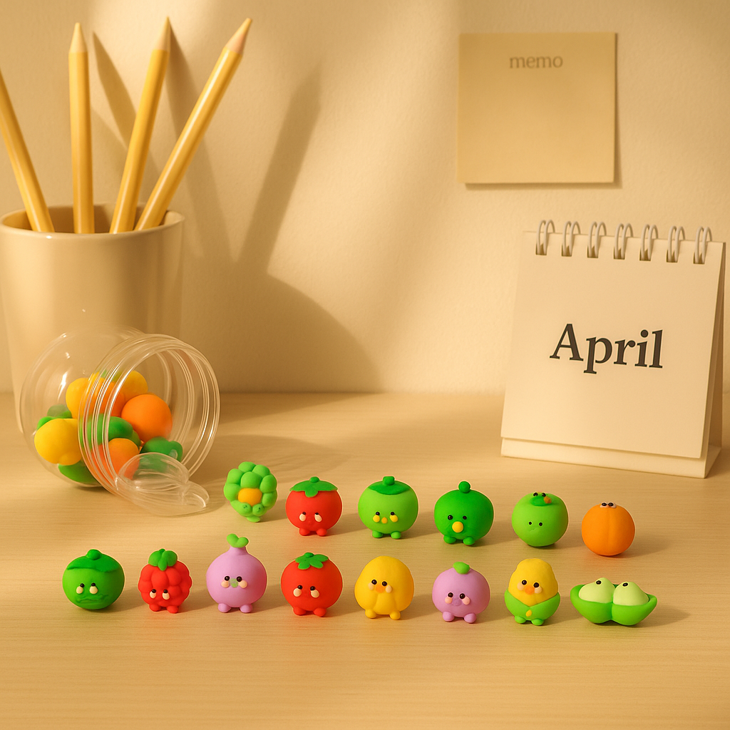Fruit Shape Eraser Set