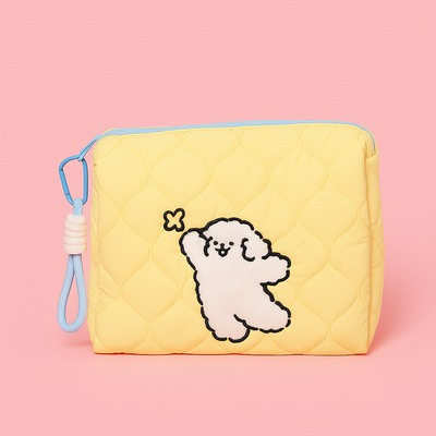 Playing Puppy Makeup/Utility Bag Yellow