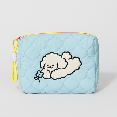 Lying Puppy Utility Bag Blue