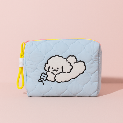 Lying Puppy Utility Bag Blue