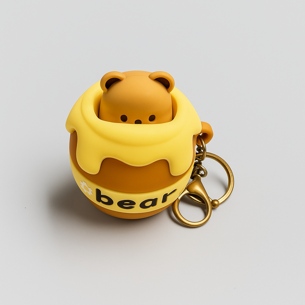 Honey Bear Silicone Keyring