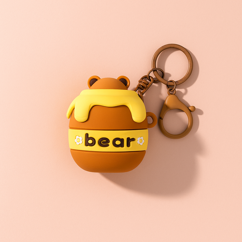 Honey Pot Pop Out Bear Silicone Keyring